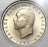 1962 NGC MS 64 Greece 50 Lepta Mint State Royal Coin (20030302C)