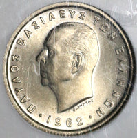 1962 NGC MS 64 Greece 50 Lepta Mint State Royal Coin (20030302C)