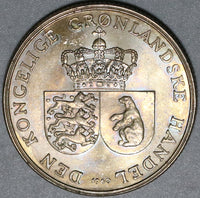 1960 Polar Bear Greenland 1 Krone Choice UNC Coin (19100401R)