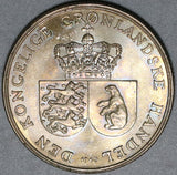 1960 Polar Bear Greenland 1 Krone Choice UNC Coin (19100401R)