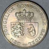 1960 Polar Bear Greenland 1 Krone Choice UNC Coin (20111501R)