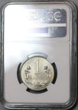 1960 NGC MS 65 Greenland Polar Bear 1 Krone Royal Greenland Co Coin (19091301D)