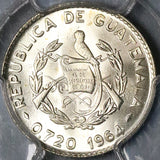 1964 PCGS MS 67 Guatemala 10 Centavos Mayan Quirigua Monolith Gem Mint State Silver Coin (22020101C)