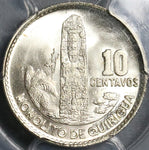 1964 PCGS MS 67 Guatemala 10 Centavos Mayan Quirigua Monolith Gem Mint State Silver Coin (22020101C)