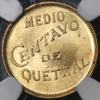 1946 NGC MS65 Guatemala 1/2 Centavo GEM BU Quetzal Bird Coin POP 4/0 (21091506C)