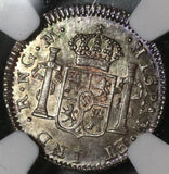 1814 NGC MS 64 Guatemala 1/2 Real Spain Colony Mint State Silver Coin (20051202C)