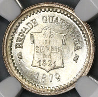 1879 NGC MS 66 Guatemala 1/2 Real Scroll Silver Coin (19062602C)