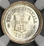 1879 NGC MS 66 Guatemala 1/2 Real Scroll Silver Coin (19062602C)