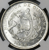 1926 NGC MS 63 Guatemala 1/4 Quetzal Bird Silver Mint State Coin (21042108D)