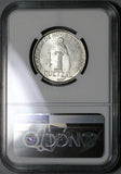 1928 NGC MS 63+ Guatemala 1/4 Quetzal Bird Silver Mint State Coin (21040402D)