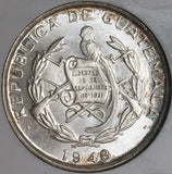 1948 NGC MS 64 Guatemala 1/4 Quetzal Bird Silver Coin POP 2/0 (23010701D)