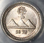 1878-G PCGS MS 67 Guatemala 1/4 Real GEM Volcanos Silver Coin (21112003C)