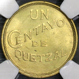 1947 NGC MS 64 Guatemala 1 Centavo Mint State Coin (19052601C)
