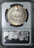 1894 NGC AU 58 Guatemala Un Peso 90% Silver Dollar Coin (21011101C)