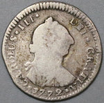 1772 G Guatemala 1 Real Charles III Spain Colonial Scarce 3 Year Silver Coin (23122703R)