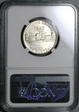 1943 NGC MS 63 Guatemala 25 Centavos Quetzal Bird Silver Map Coin (21042107D)