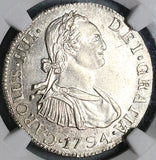 1794 NGC MS 63 Guatemala 2 Reales Colonial Spain Silver Coin (23011401C)