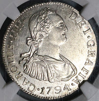 1794 NGC MS 63 Guatemala 2 Reales Colonial Spain Silver Coin (23011401C)