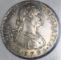 1795-NG NGC MS 62 Guatemala 2 Reales Colonial Spain Silver Coin POP 2/2  (21062803C)