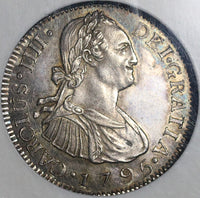 1795-NG NGC MS 62 Guatemala 2 Reales Colonial Spain Silver Coin POP 2/2  (21062803C)