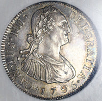 1795-NG NGC MS 62 Guatemala 2 Reales Colonial Spain Silver Coin POP 2/2  (21062803C)