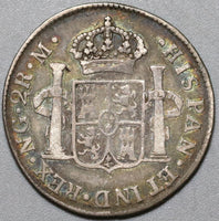 1815-NG Guatemala 2 Reales VF Colonial Spain Ferdinand VII Silver Coin (23120306R)