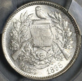1898 PCGS MS 64 Guatemala Silver 2 Reales Quetzal Bird Justice Coin (21032102C)