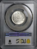 1898 PCGS MS 64 Guatemala Silver 2 Reales Quetzal Bird Justice Coin (21032102C)