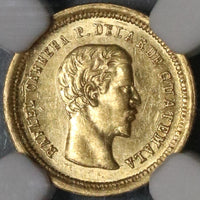 1860 NGC AU 58 Guatemala 4 Reales Gold Cuarto Carrera Coin (21072402C)