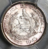 1945 PCGS MS 66+ Guatemala 5 Centavos Quetzal Bird Silver Coin (23041201C)