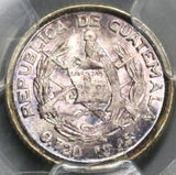 1945 PCGS MS 66+ Guatemala 5 Centavos Quetzal Bird Silver Coin (19063003C)