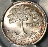 1956 PCGS MS 67 Guatemala 5 Centavos GEM BU Silver Coin Pop 5/0 (16032001D)