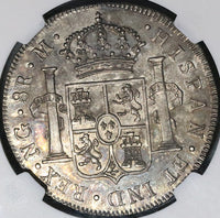 1796 NGC AU 55 Guatemala 8 Reales Spain Colony Charles IV Coin (22041702C)