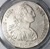 1797/6 PCGS AU Guatemala 8 Reales Spain Colony Charles IV Overdate Coin (23010602D