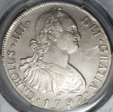 1797/6 PCGS AU Guatemala 8 Reales Spain Colony Charles IV Overdate Coin (23010602D