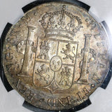 1800 NGC AU 58 Guatemala 8 Reales Spain Colony Mint Silver Coin (21030101C)
