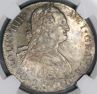 1801-NG NGC AU 58 Guatemala 8 Reales Spain Colony Silver Coin POP 2/1 (15112903D)