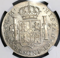 1801-NG NGC AU 58 Guatemala 8 Reales Spain Colony Silver Coin POP 2/1 (15112903D)