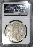 1801-NG NGC AU 58 Guatemala 8 Reales Spain Colony Silver Coin POP 2/1 (15112903D)