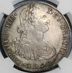1801 NGC XF 45 Guatemala 8 Reales Spain Colony Charles IV Silver Coin (22020203C)