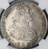 1801 NGC XF 45 Guatemala 8 Reales Spain Colony Charles IV Silver Coin (22020203C)