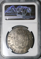 1801 NGC XF 45 Guatemala 8 Reales Spain Colony Charles IV Silver Coin (22020203C)