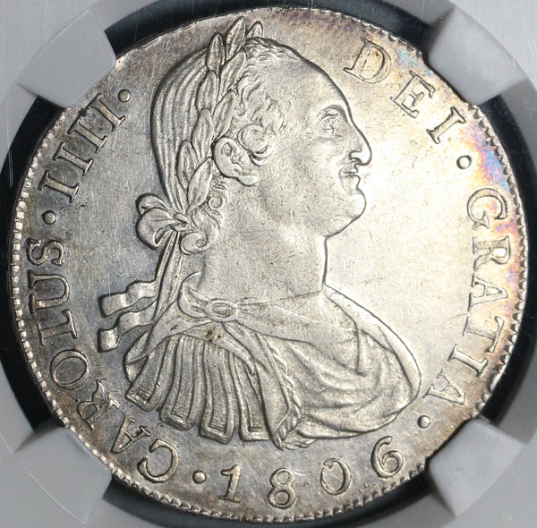 1806 NGC AU 55 Guatemala 8 Reales Spain Colony Silver Coin POP 2/3 (20110502C)