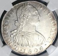 1806 NGC AU 55 Guatemala 8 Reales Spain Colony Silver Coin POP 2/3 (20110502C)