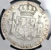 1806 NGC AU 55 Guatemala 8 Reales Spain Colony Silver Coin POP 2/3 (20110502C)
