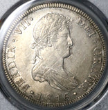 1816 PCGS AU 58 Guatemala 8 Reales Spain Colony Silver Coin POP 2/1 (21091101D)