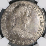 1819 NGC VF Det Guatemala 8 Reales Spain Colony Silver Crown Coin (21090603C)