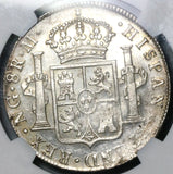 1821 NGC MS 60 Guatemala 8 Reales Spain Colony Mint State Silver Coin (21090602C)