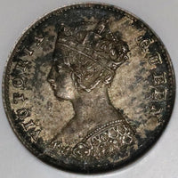1866 NGC AU 55 Hong Kong 10 Cent Silver Britain Empire Coin (20021402C)