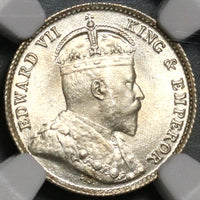 1904 NGC MS 66 Hong Kong 5 Cents Mint State China Silver Britain Empire Coin (20051201C)
